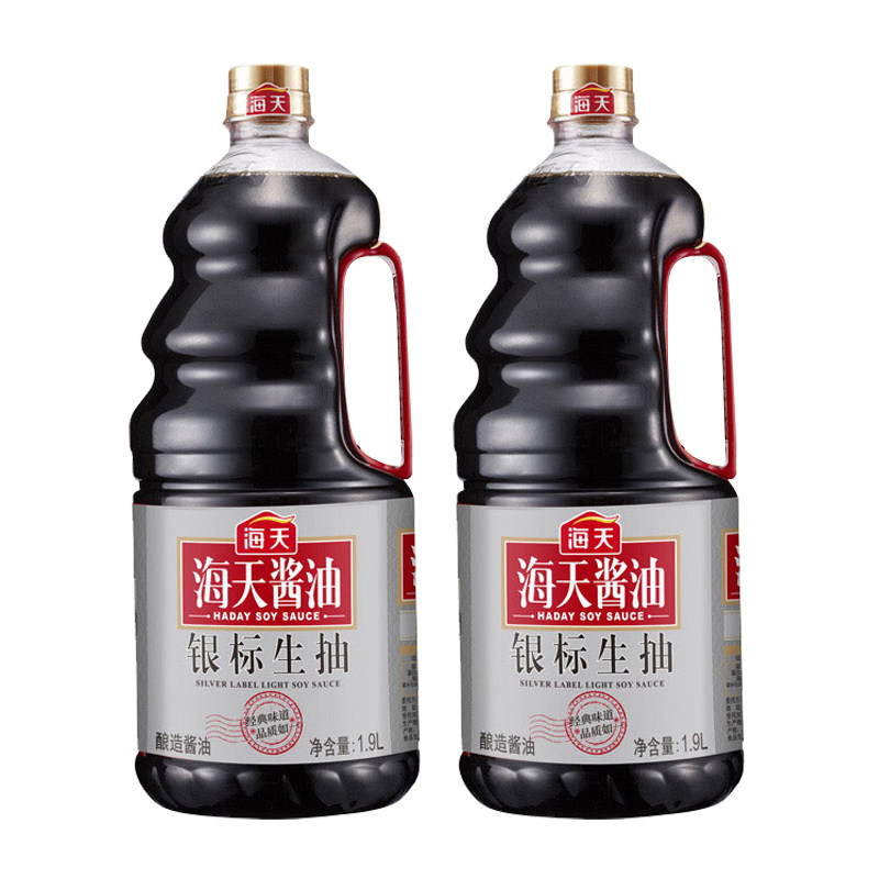 海天银标生抽酱油1.9L