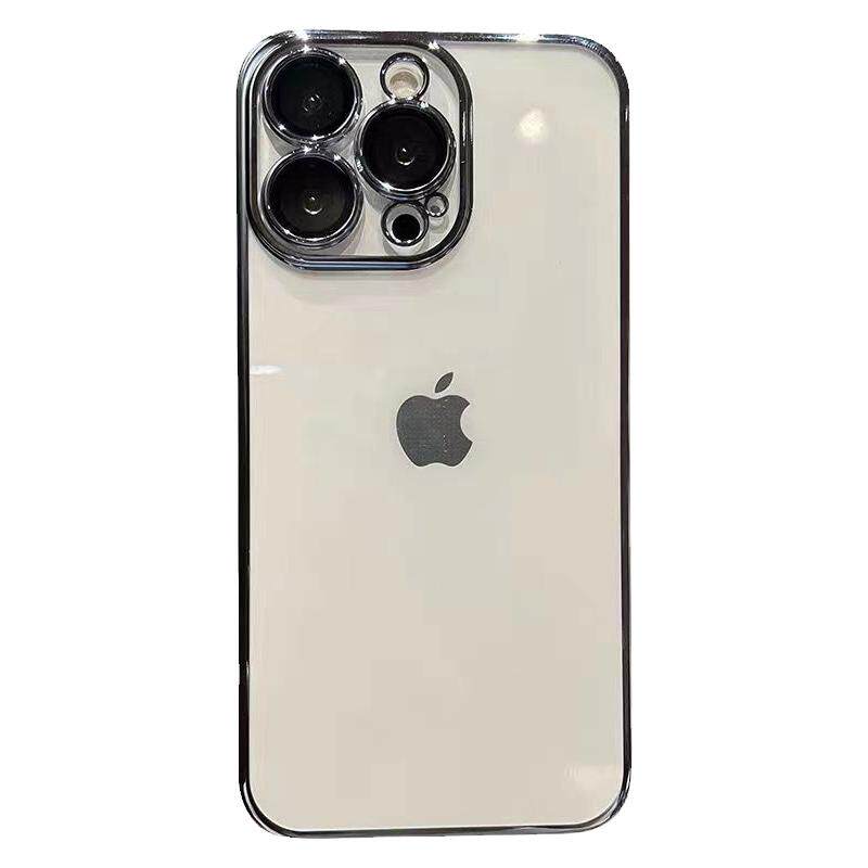 高档硅胶软壳防摔适用苹果手机壳透明14iphone13plus15带镜头膜16promax/12/11/X/xr/XS/