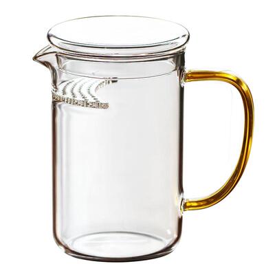 月牙杯玻璃公道家用过滤泡花绿茶