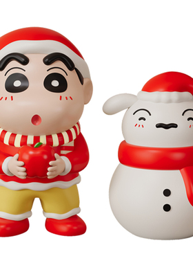 蜡笔小新圣诞节摆件玄关客厅桌面氛围感装饰品送朋友闺蜜节日礼物