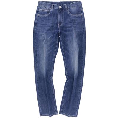 大牛传说定制宽松直筒牛仔裤