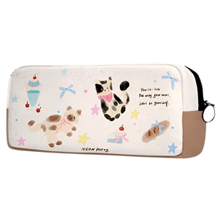 奥松联名星星猫咪白文具盒超火笔袋大容量女生可爱简约小学生初中生儿童2026新款小众不撞款韩系高颜值ins风