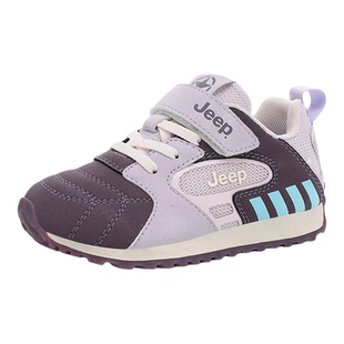 JEEP吉普童鞋女童阿甘鞋2025春秋款皮面防水儿童运动鞋女孩跑步鞋