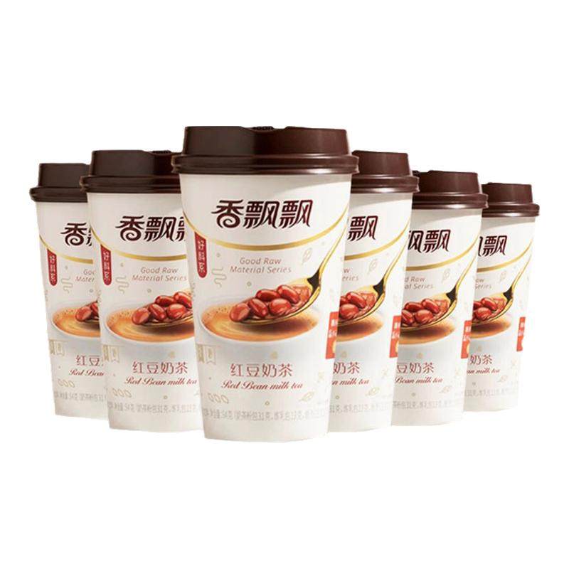 香飘飘奶茶杯装红豆香芋咖啡草莓速溶椰果好料冲饮整箱