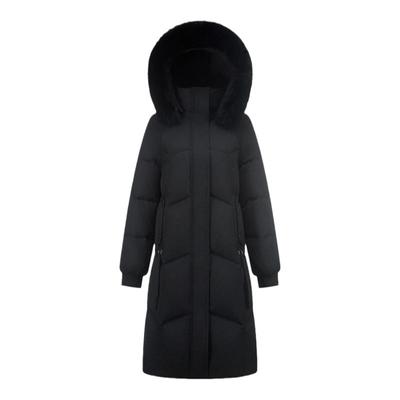 马克华菲狐狸毛领中长款羽绒服