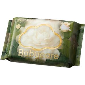 babycare山茶新生柔绵柔巾婴儿干湿两用非纸巾新生儿专用50抽1包