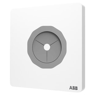 ABB旗舰店出线孔面板86型方形通用电视网络穿线孔面板大孔径