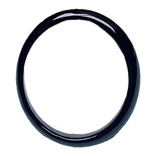 天然翡翠A货墨翠戒指黑色大尺寸细边指环细条特色秀气美人条玉戒