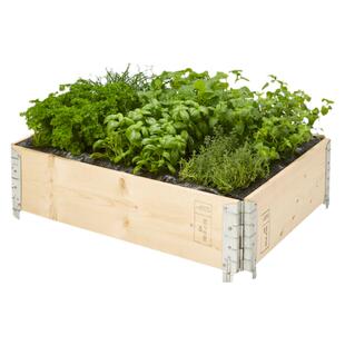 原木一米菜园木制种植箱框床蔬菜种植花盆户外庭院花园社区木围板