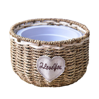 手工编织绿植花盆花篮藤编