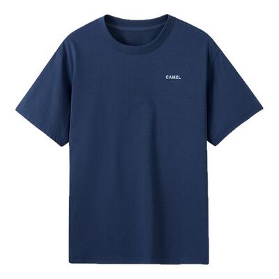 骆驼男装男款圆领短袖T恤