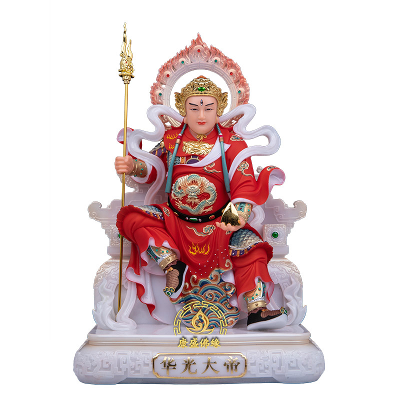 汉白玉道家三眼马灵官神像供奉