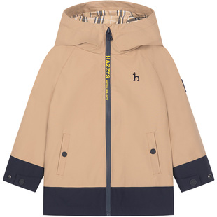 hazzys哈吉斯童装男童风衣秋新中大童三防透湿科技连帽上衣