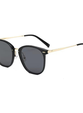 韩系大框金属猫眼复古偏光墨镜