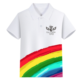 运动会polo衫短袖定制儿童幼儿园毕业班服夏令营速干t恤印字logo