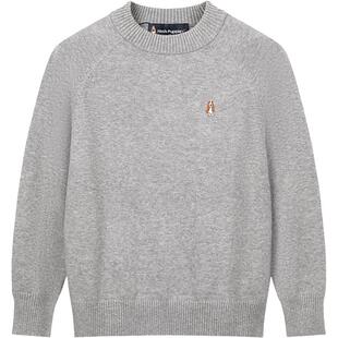 暇步士童装儿童毛衣25秋冬新品男童套头线衣宝宝女童保暖厚针织衫