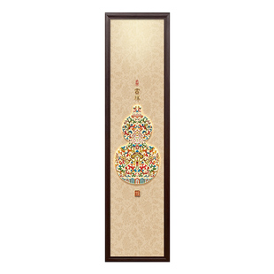 推拉全身镜挂画客厅入户穿衣镜卧室更衣关闭镜子壁挂新中式装饰画