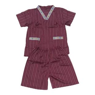 汤泉汗蒸服女款纯棉2025新款浴服男款足疗条纹桑拿服洗浴中心浴衣