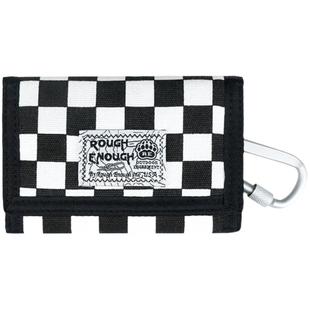 RGH 棋盘格帆布钱包男潮牌短款中学生小银包男生证件零钱包卡夹