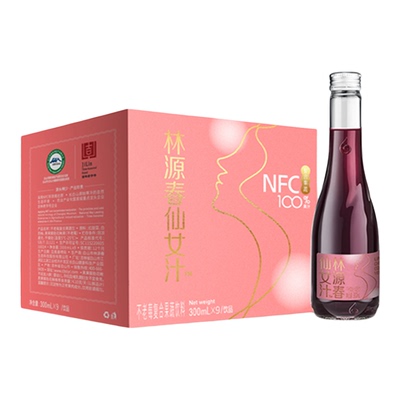【仙女汁】林源春100%果蔬果汁饮料不老莓复合饮品整箱NFC锁鲜