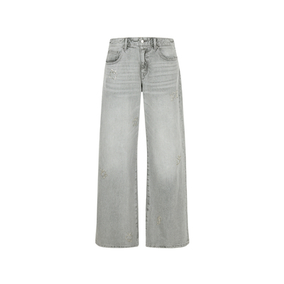 JNBY/江南布衣春秋牛仔长裤苗族仿锡绣蝴蝶复古直筒牛仔5O9E14090