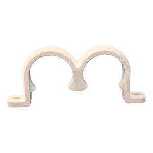 联塑PVC阻燃双U管夹双管卡管码平行管固定16 20 25 32 40 50卡扣