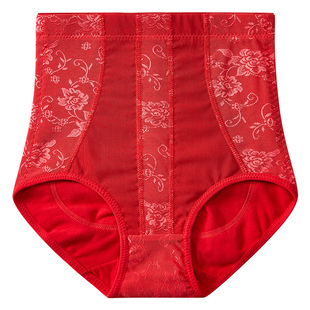 收腹内裤女收小肚子束腰提臀大红色纯棉裆中腰本命年属蛇高腰蛇年