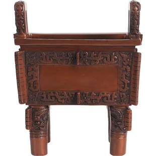 铜欣祥 紫铜司母戊方鼎紫铜鼎办公室工艺品礼品家居装饰品摆件