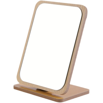 居家家化妆桌面镜台式木质梳妆镜