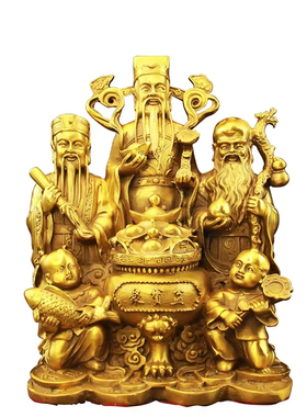 黄铜材质祝福中式客厅