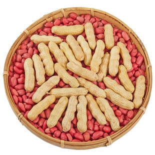 四粒红带壳红皮花生5斤2025新货新鲜干花生米红衣农家自种生花生