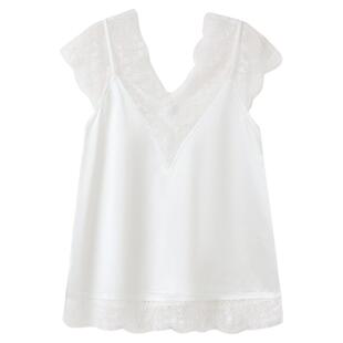 新中式复古新款蕾丝内搭v领上衣女高端性感锁骨美背吊带背心N4099