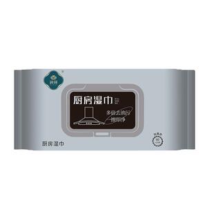 润荷厨房清洁湿巾除油去油一次性抹布90抽*3包厨房湿巾纸不伤手