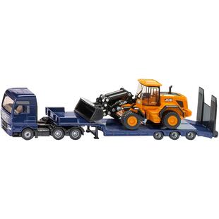 siku低货架挂车拖JCB轮式装载机1790儿童合金工程车模型男孩玩具