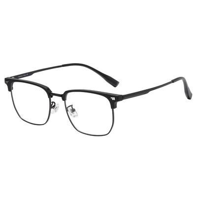 超轻钛半框防蓝光眼镜配近视变色