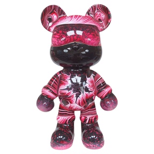 现货成品流体熊摆件32cm高 酷酷熊手工diy流体熊存钱罐桌面摆件