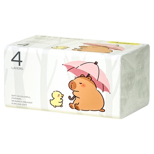 400张抽纸家用面巾纸卫生纸厨房纸餐巾纸加厚擦手纸巾大包实惠装