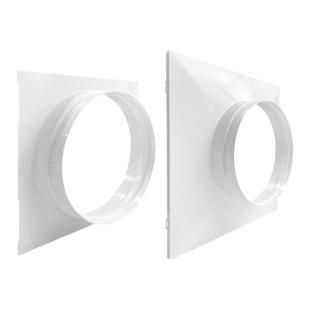 带耳朵方变圆法兰接头空调通风管道变径出风口天圆地方通风接口