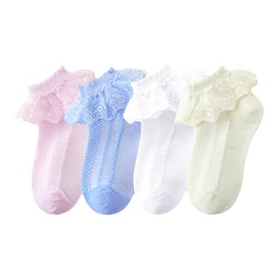 吖闪闪甜美花边袜春夏透气公主袜