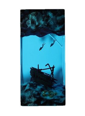溶洞沉船潜水员桌面摆件海洋艺术