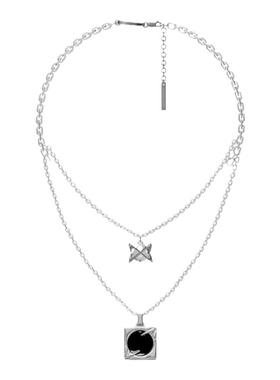 HUMIDCAVE双吊坠镶嵌黑玛瑙