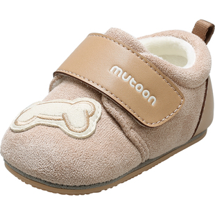 牧童婴儿鞋6到12个月柔抱鸳鸯鞋女2025冬季新款软底男宝宝加绒鞋