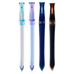 点石制笔巡航时空舱多色中性笔0.5mm黑红蓝可替芯模块笔中小学生书写标记高颜值按动三色做笔记专用笔DS-6254