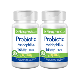 【自营】美国PipingRock朴诺益生菌胶囊乳酸菌活菌株60粒*2瓶装