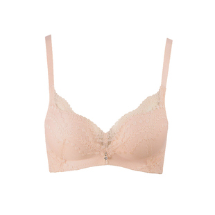 古今内衣女透气花卉蕾丝杯上薄下厚聚拢舒适无钢圈文胸