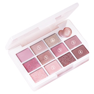 JILLLEEN十二色眼影盘哑光百搭珠光大地色限定款美丽眼影盘学生女