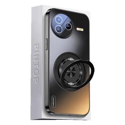 适用红米k80炫金磨砂支架手机壳