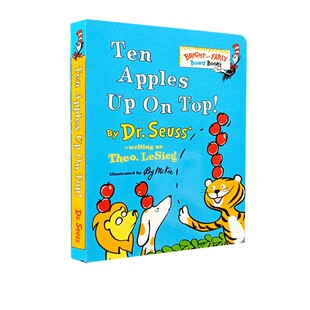 英文原版 Ten Apples Up on Top 头顶十个苹果 儿童启蒙英文纸板书 苏斯博士 Dr Seuss 亲子共读绘本