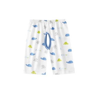 宝宝开裆裤纯棉薄款夏季外穿婴儿裤子儿童七分裤男童叉叉裤短裤