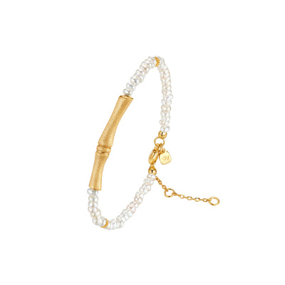 森吾《金竹引》竹节珍珠手链